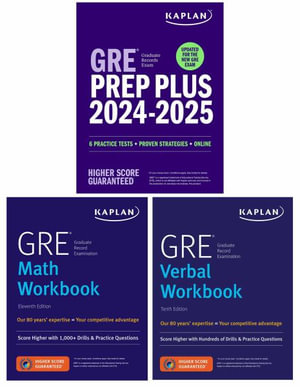 GRE Complete 2024-2025 - Updated for the New Gre : 3-Book Set Includes 6 Practice Tests + Live Class Sessions + 2500 Practice Questions - Kaplan Test Prep