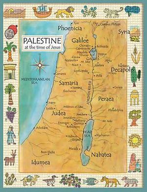 Palestine in the Time of Jesus Map : Laminated Teaching Poster - Anna Payne-Kryzanowski