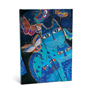 Blue Cats & Butterflies Lined Hardcover Journal : Fantastic Felines - Paperblanks