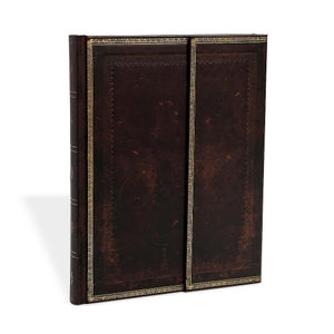 Black Moroccan - Ultra Unlined Journal : Hardcover - Wrap - 120 GSM - 144 Pages - Paperblanks