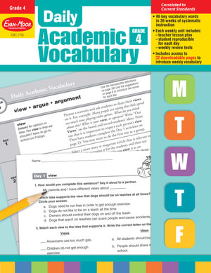 Daily Academic Vocabulary, Grade 4 Teacher Edition : Daily Academic Vocabulary - Evan-Moor Educational Publishers