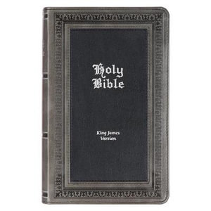 KJV Giant Print Bible Two-Tone Black Faux Leather - Christian Art Gifts