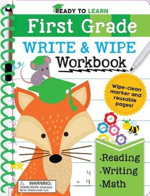 First Grade Write and Wipe Workbook : Ready to Learn - Silver Dolphin Books 