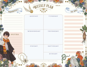 Harry Potter : Floral Fantasy Weekly Planner Notepad - Insights