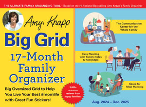 2025 Amy Knapp's Big Grid Family Organizer Wall Calendar : August 2024 - December 2025 - Amy Knapp