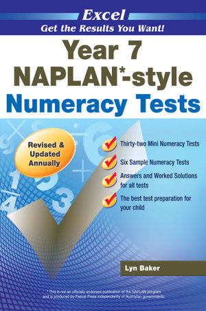 Excel NAPLAN-style Numeracy Tests  : Year 7 - Excel