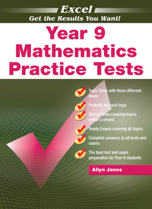 Year 9 Mathematics Practice Tests : Excel : Excel - Pascal Press