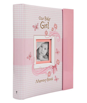 Christian Art Gifts Girl Baby Book of Memories Pink Keepsake Photo Album Our Baby Girl Memory Book Baby Book with Bible Verses, the First Year - Christian Art Gifts