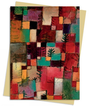 Paul Klee : Redgreen and Violet-Yellow Rythms Greeting Card Pack: Pack of 6 - Flame Tree Studio