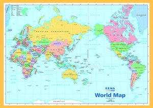 World A4 Map 2009 - Hema Maps Australia