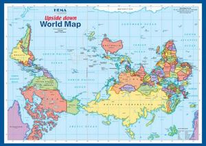 World Upside down A4 Map - Hema Maps Australia