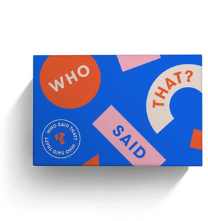 Who Said That? : A game of quotes – 430 cards - Smith Street Books