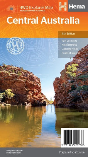 Central Australia Map : 4WD Explorer Map : 11th Edition - Hema Maps