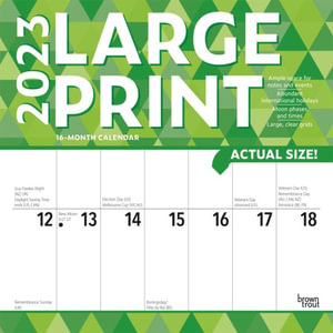 Large Print - 2023 Wall Calendar - Browntrout