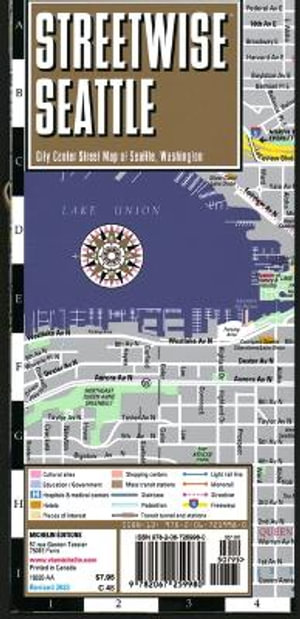 Streetwise Seattle Map : Laminated City Center Street Map of Seattle, Washington - Michelin