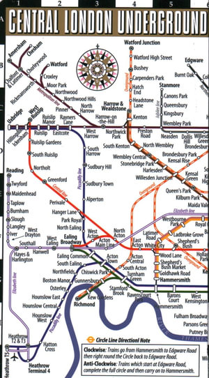 Streetwise London Underground Map - Laminated Map of the London Underground, England : City Plan - Michelin