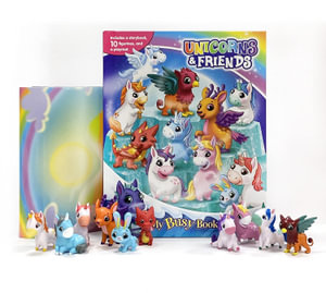 Unicorns & Friends: My Busy Book : With Storybook, 10 Figurines and a Playmat - Phidal Publishing