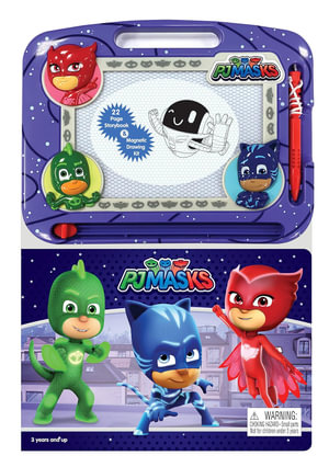 Pj Masks: Activity Book Learning, Writing, Sketching with Magnetic Drawing Doodle Pad for Kids  : Storybook & Magnetic Drawing Kit - Phidal Publishing