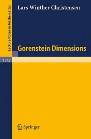 Gorenstein Dimensions : Lecture Notes in Mathematics - Lars W. Christensen