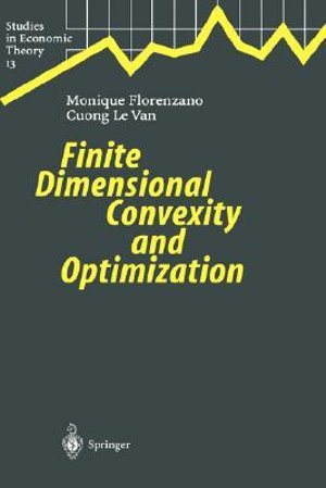 Finite Dimensional Convexity and Optimization : Studies in Economic Theory - P. Gourdel