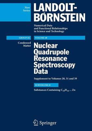 Substances Containing C10H16...Zn : Supplement to III/39 - Nabuo Nakamura