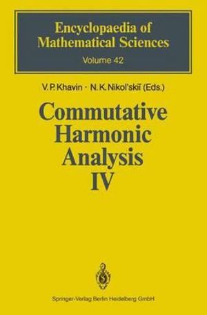 Commutative Harmonic Analysis IV : Harmonic Analysis in IRn - J. Peetre