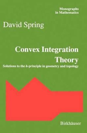 Convex Integration Theory : Solutions to the h-principle in geometry and topology - David Spring