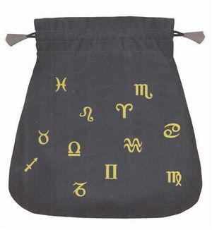 Astrological Tarot Bag : Velvet Tarot Card Deck Bag  - Scarabeo Lo