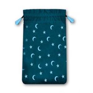 Moon  &  Stars : Velvet Mini Tarot Card Deck Bag - Scarabeo Lo